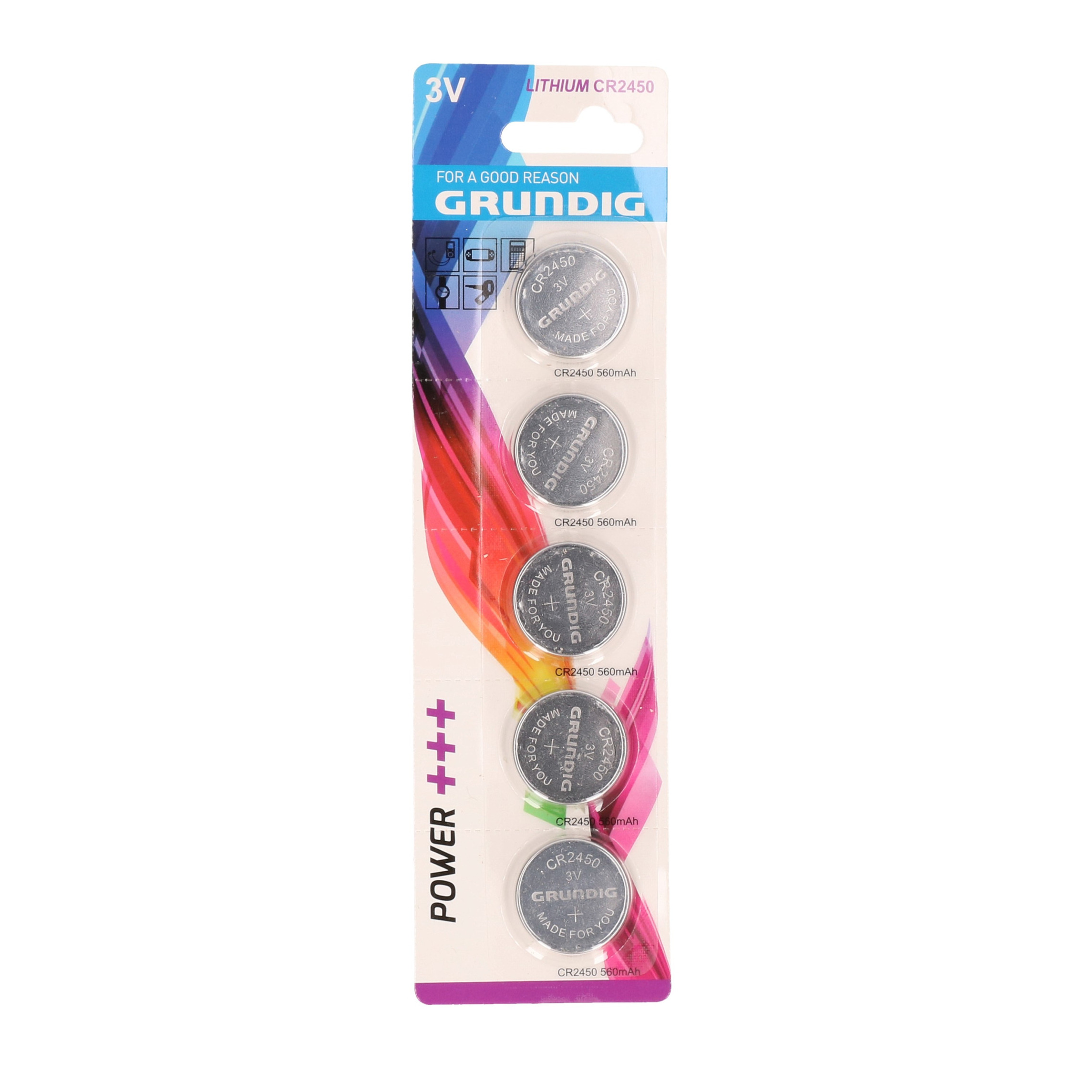 Knoopcel batterij 5 stuks CR2450 -