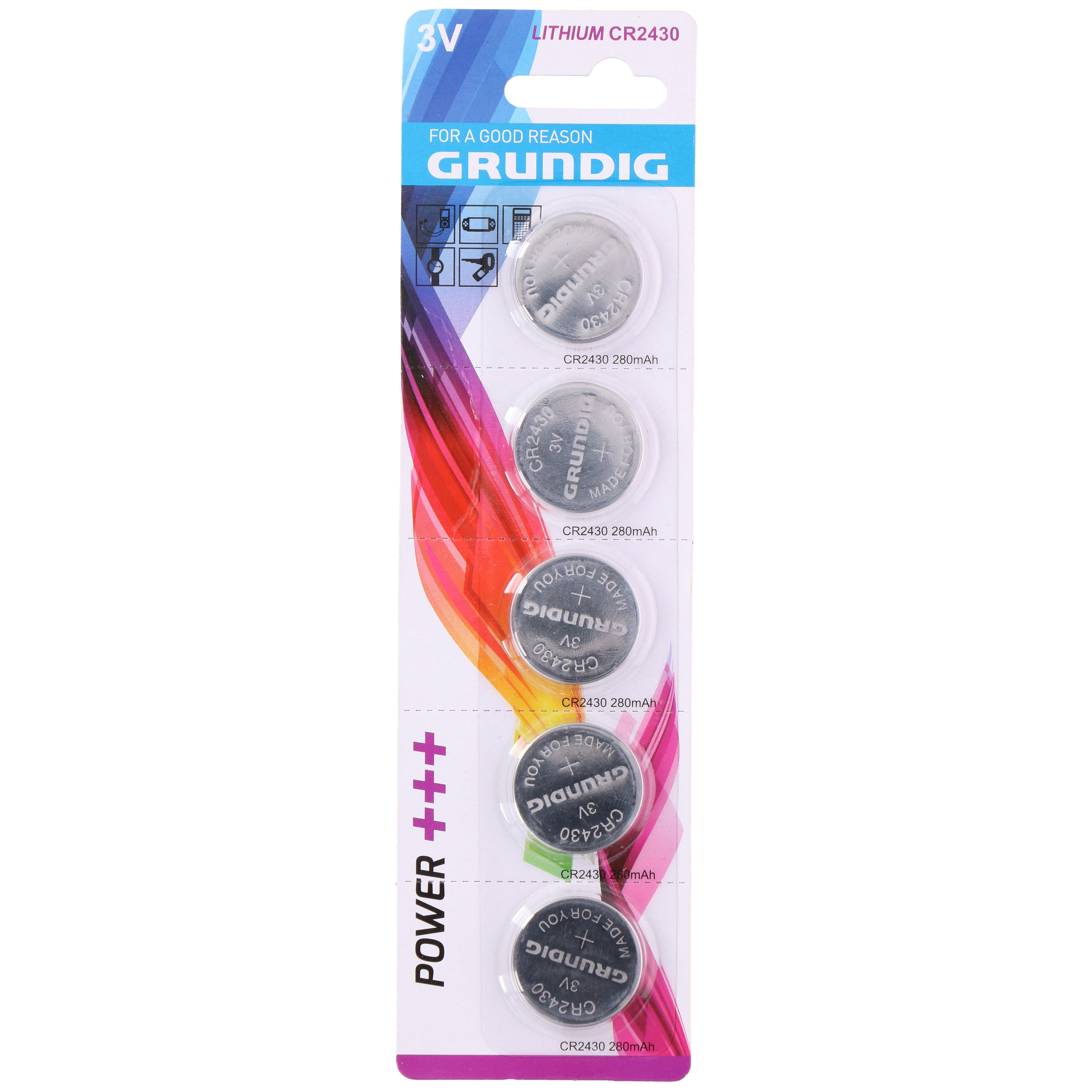 5x Knoopcel batterijen CR2430 3V -