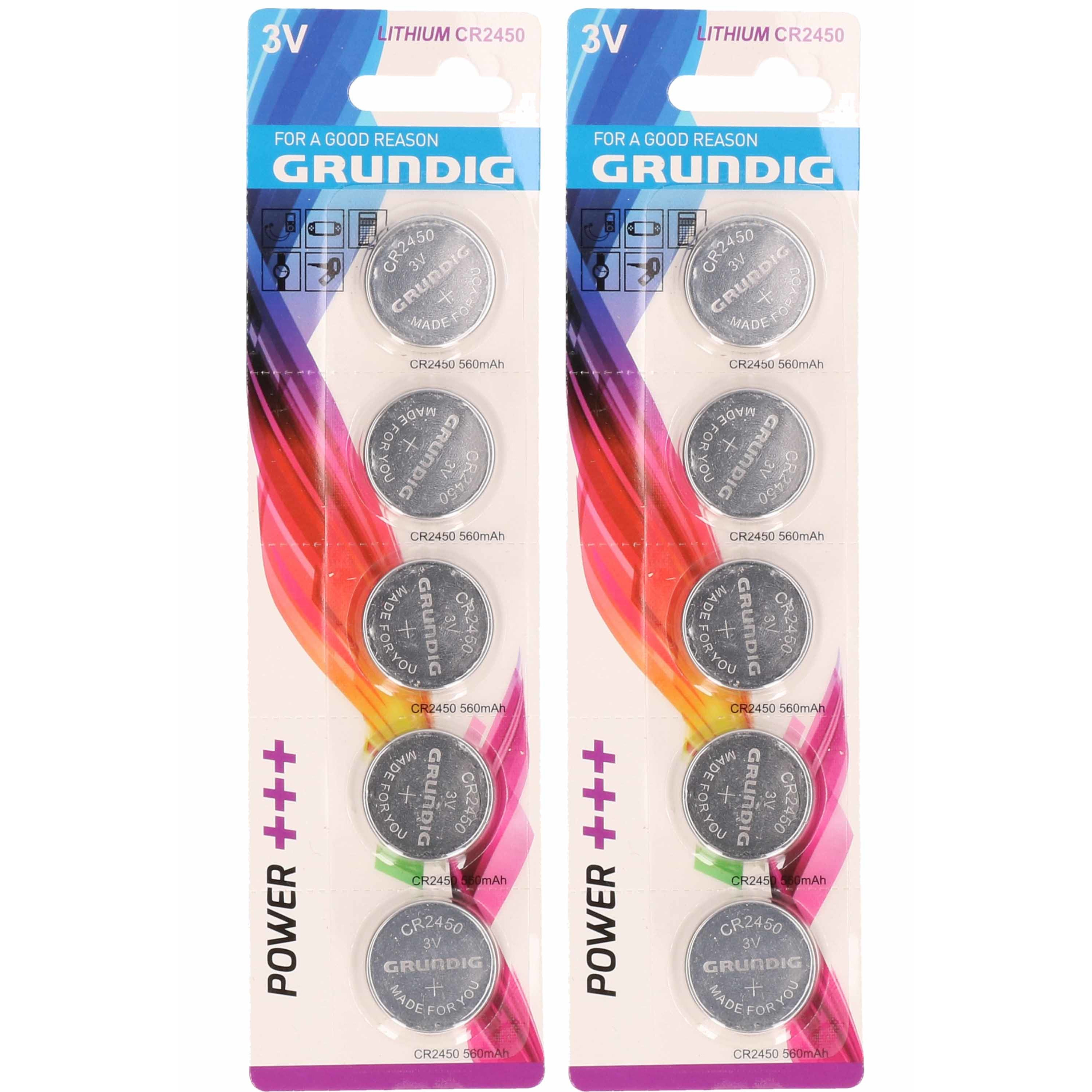 2 pakjes Knoopcel batterijen 5 stuks CR2450 -