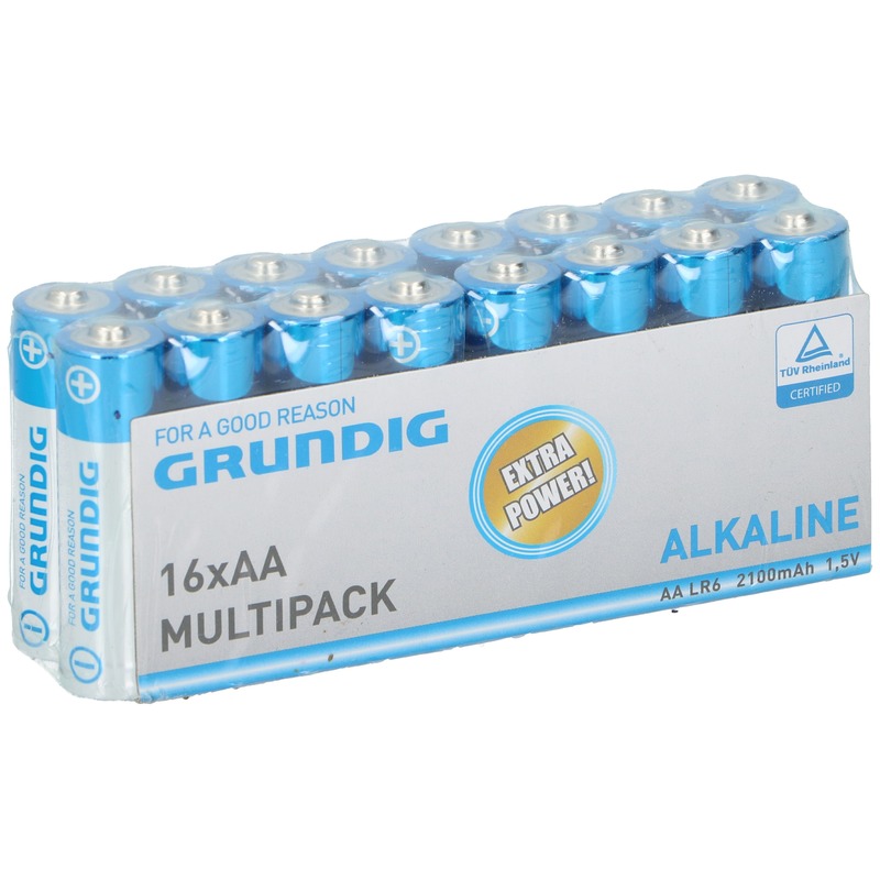 16x Grundig AA batterijen alkaline 1.5 V -