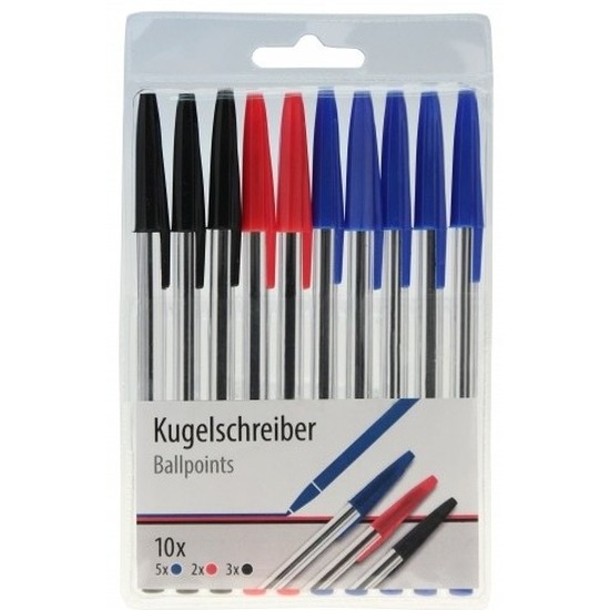 Balpennen set 10 stuks -