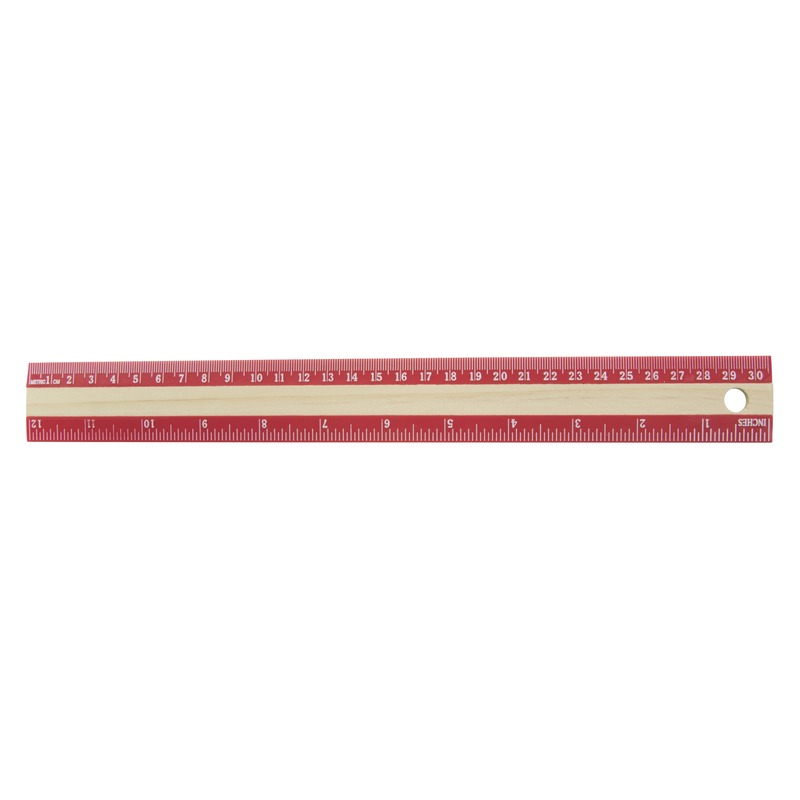 Rode liniaal 30 cm -