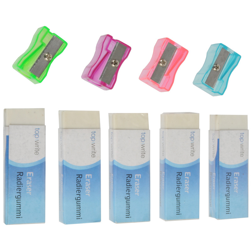 Puntenslijpers en gummen set 9 delig -