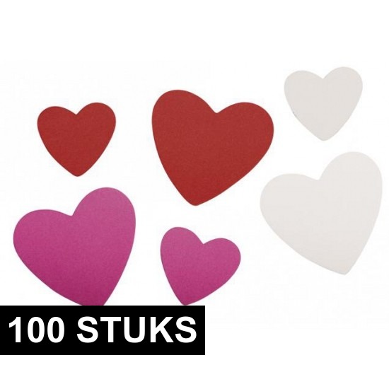 100 stuks Crepla foam hartjes zelfklevend -
