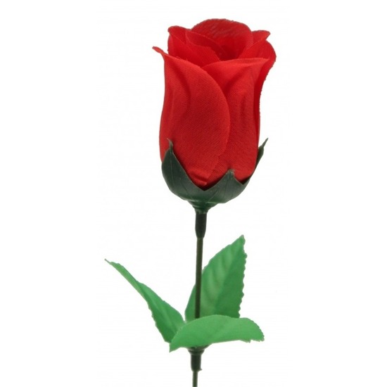 Voordelige rode roos kunstbloem 28 cm -