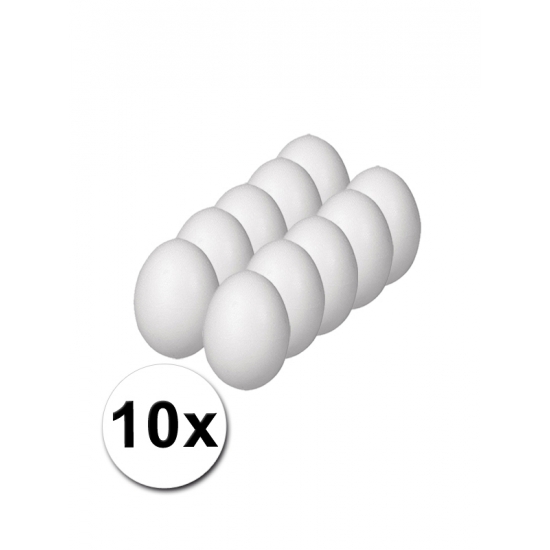 Piepschuim hobby vorm - 10x - ei - 6 cm - DIY knutsel figuren - paasei -