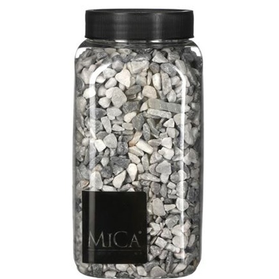 Decoratie/hobby steentjes mini licht grijs 650 ml -