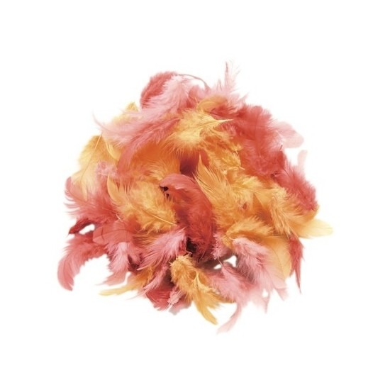 Sierveren - rood tinten - 10 gram - decoratie veren - hobby - knutselen -