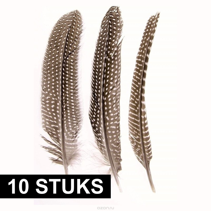 10x stuks parelhoen/fazanten sierveren - decoratie materialen - hobby artikelen -