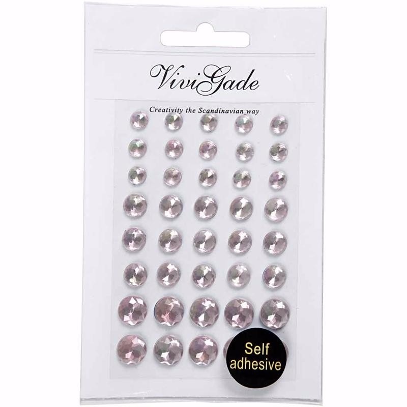 Hobby roze plak parels 40 stuks -