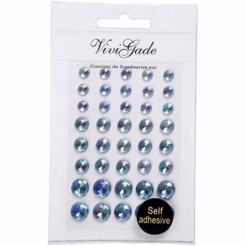 Hobby blauwe plak parels 40 stuks -