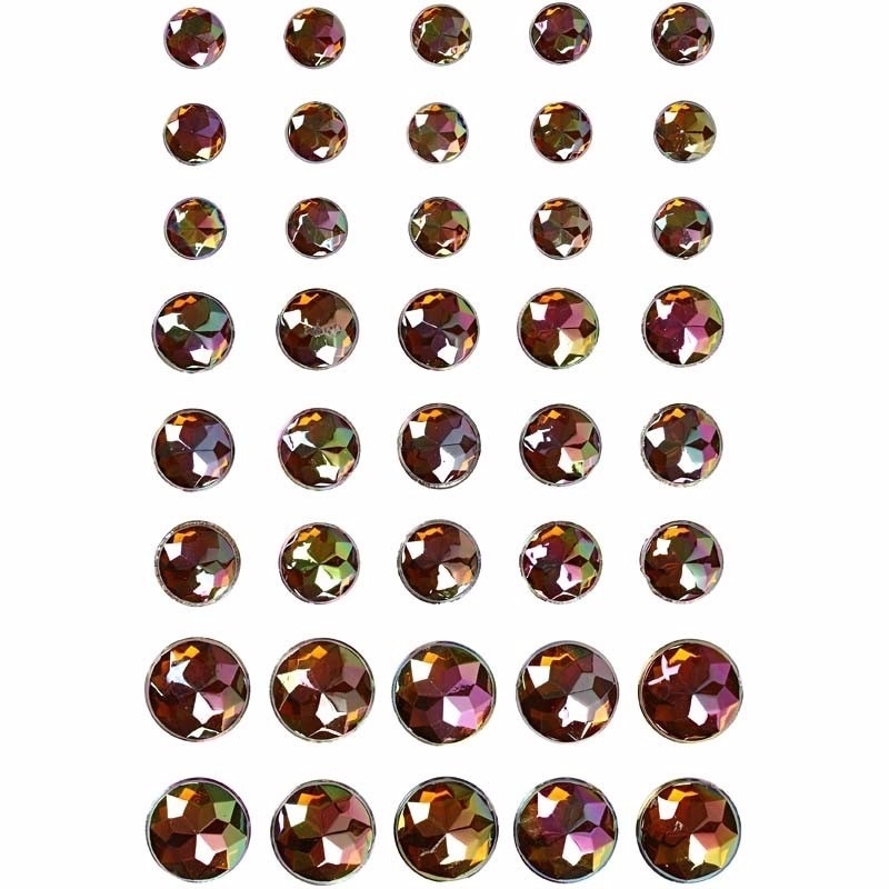 Hobby bruine plak parels 40 stuks -