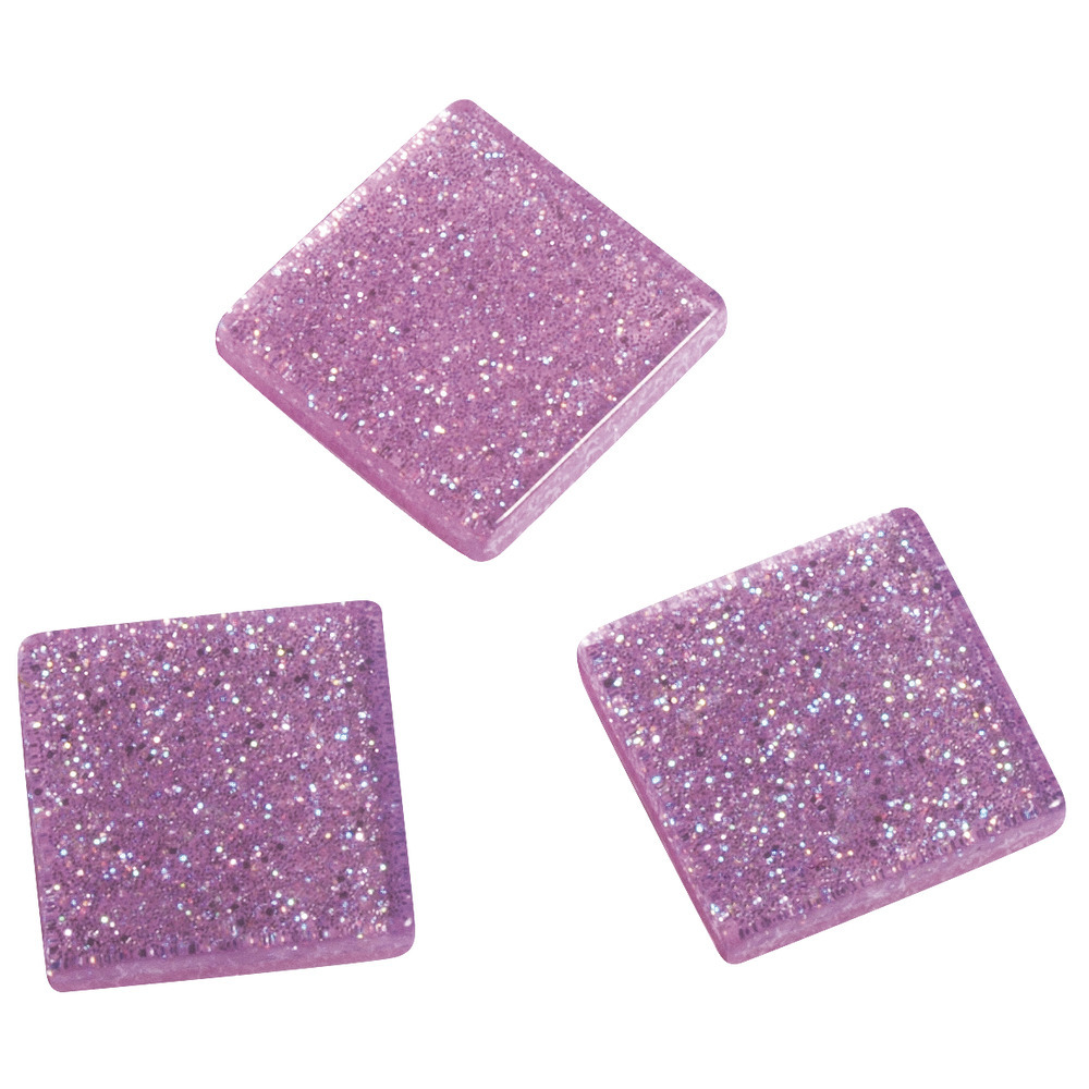 Mozaiek steentjes/tegeltjes - 205x stuks - roze - 1 x 1 cm - Mozaieken maken - Kunststof -