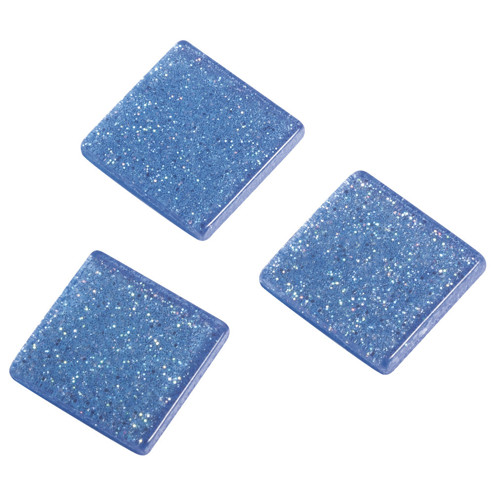 Mozaiek steentjes/tegeltjes - 205x stuks - blauw - 1 x 1 cm - Mozaieken maken - Kunststof -