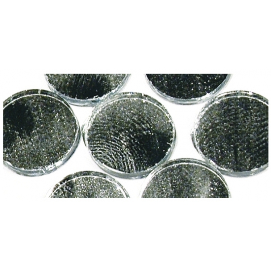 Rayher Mozaiek steentjes - 60x - zilver - zelfklevend - 1.5 cm -