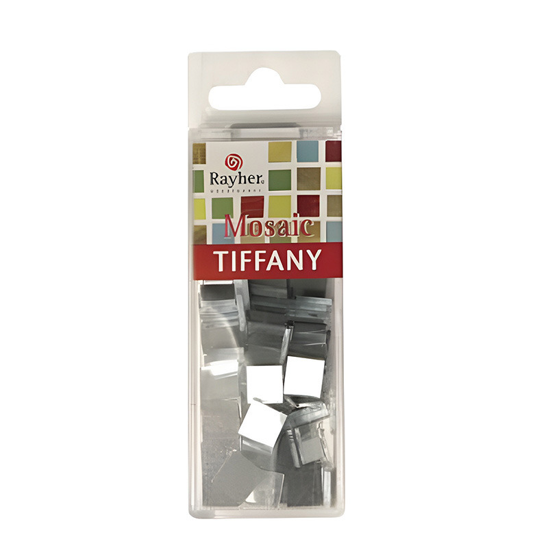 Rayher hobby Spiegel mozaiek steentjes van 1 x 1 cm - 120x stuks - Knutselen - tegeltjes -