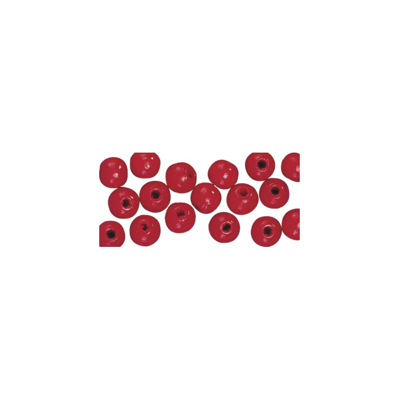 Rayher hobby kralen van hout - rood - Dia 6 mm - 115x stuks - DIY sieraden maken - Kralen rijgen -