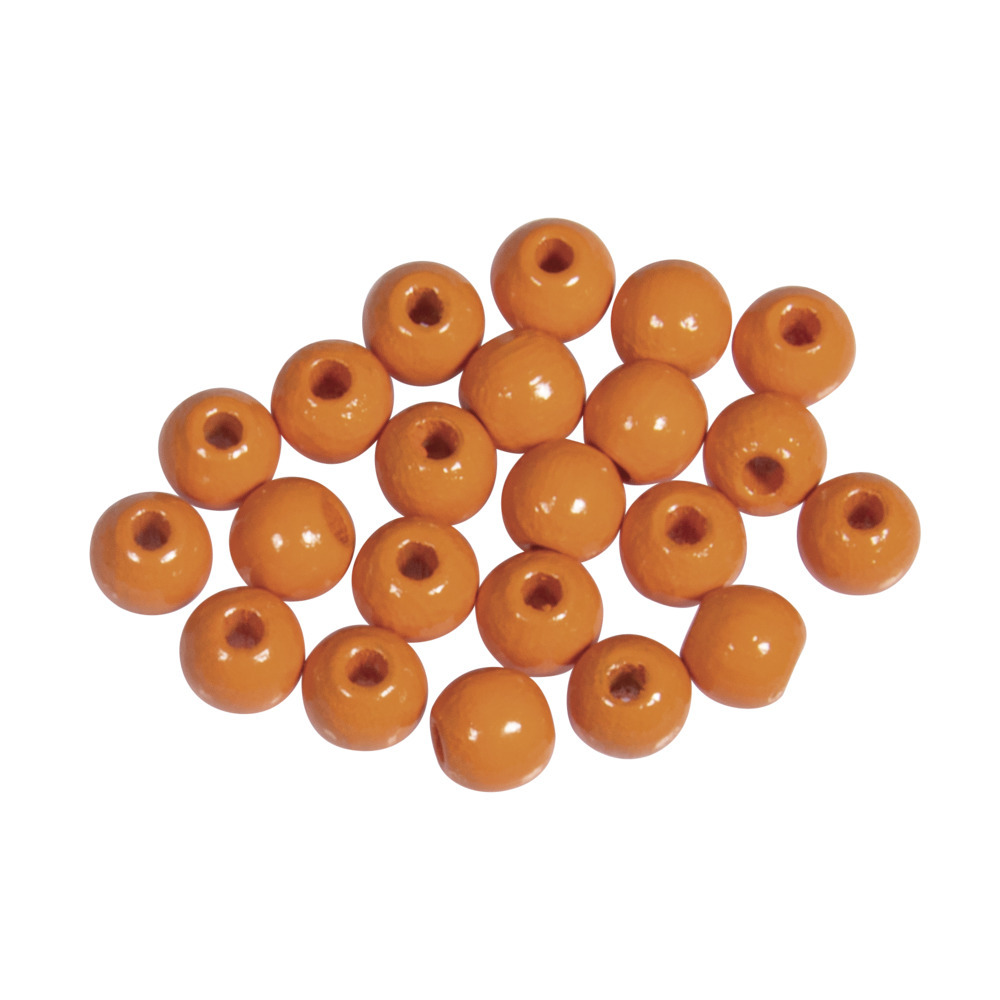 Rayher hobby kralen van hout - oranje - Dia 6 mm - 115x stuks - DIY sieraden maken - Kralen rijgen -