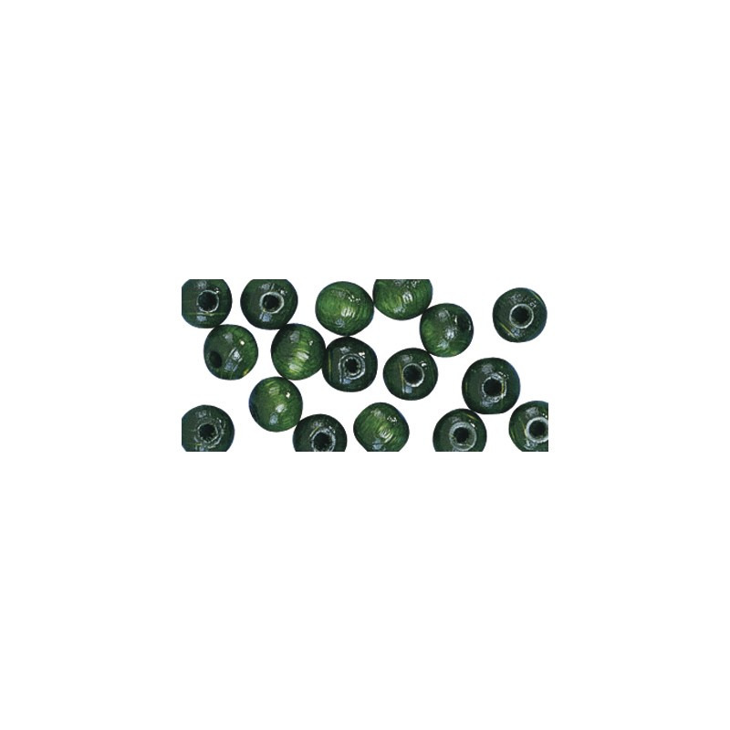 Hobby kralen van hout Dia 10mm - 52x stuks - Donkergroen - DIY sieraden maken - Kralen rijgen -