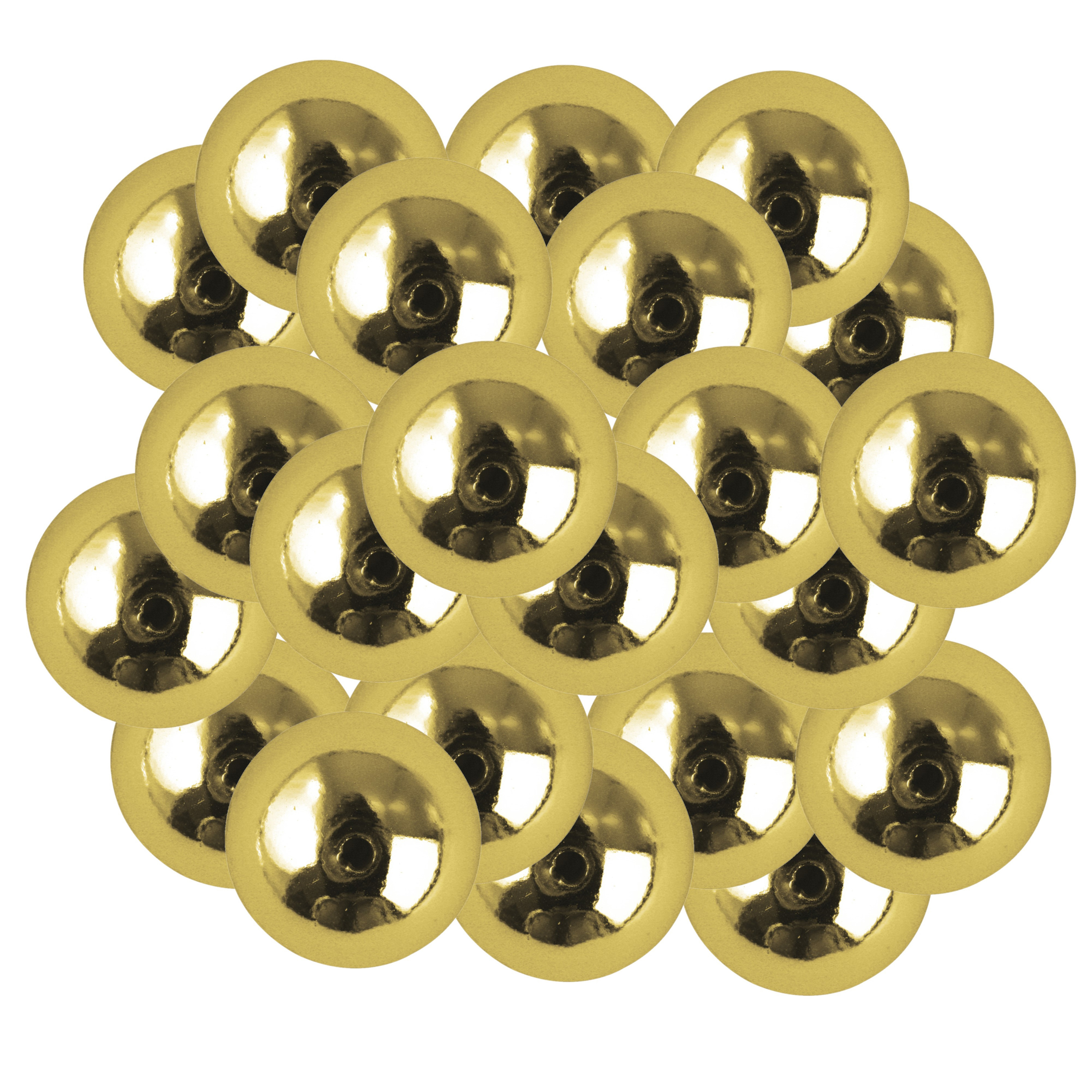 22x stuks gouden plastic hobby kralen van 10 mm -