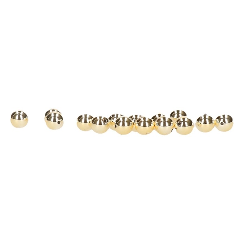 15x stuks gouden ronde hobby kralen 8 mm -