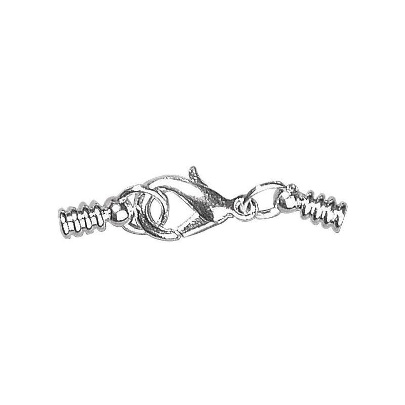 2x Zilveren siersluitingen met ringkapje - DIY - Siersluitingen/kettingsluitingen/armband -