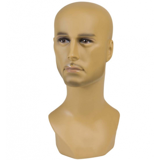 Display hoofd - halfbloed man - 40 cm - glasvezel - pashoofd - etalage hoofd -