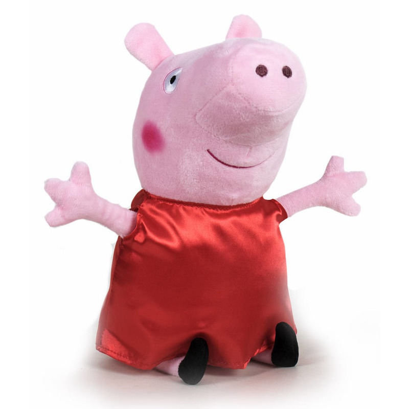 Pluche Peppa Pig/Big knuffel in rode outfit 42 cm speelgoed -