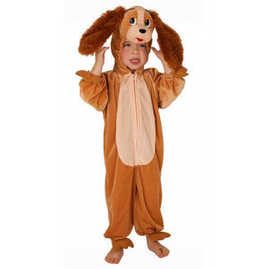 Pluche honden kostuum kinderen 128 -