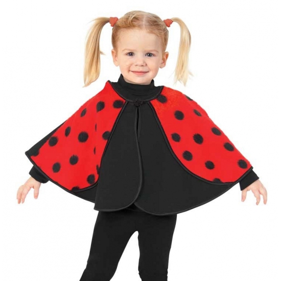 Peuter verkleed poncho lieveheersbeestje - dierenpak - carnaval 86 -