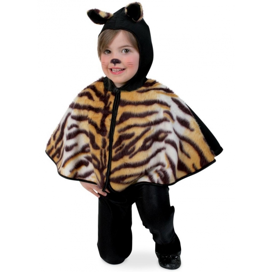 Peuter verkleed poncho tijger pak 98 -