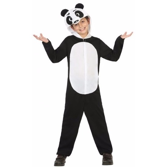 Panda verkleedkleding kostuum / outfit voor kinderen - dierenpak 128 (7-9 jaar) -