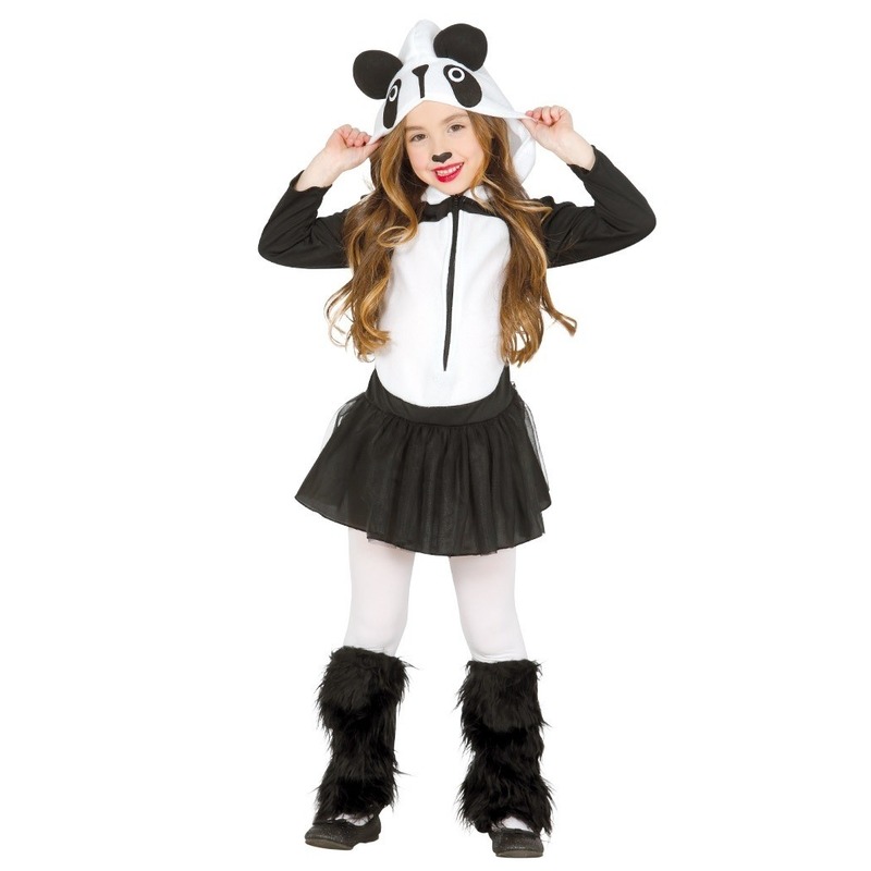 Dierenpak panda verkleedjurkje voor meisjes 10-12 jaar (140-152) -