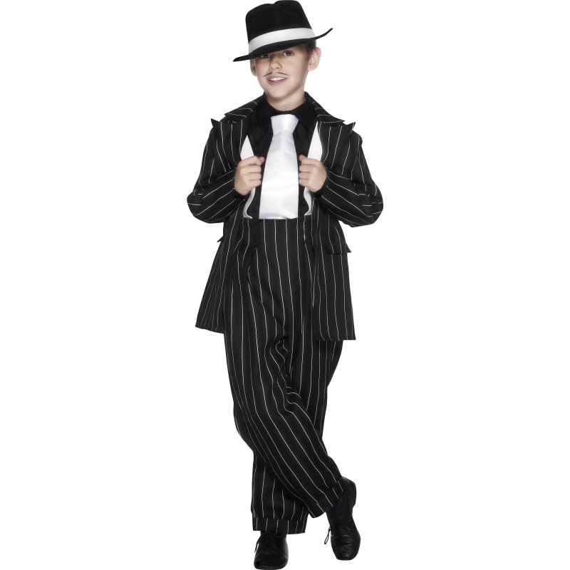 Gangster kostuum voor kinderen 6-8 jaar -