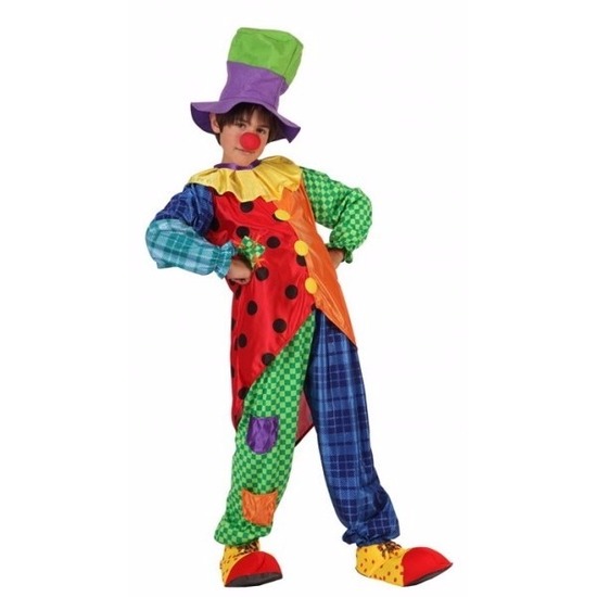 Clown Stitches verkleedkleding kostuum - clownspak - voor kinderen 128 (7-9 jaar) -