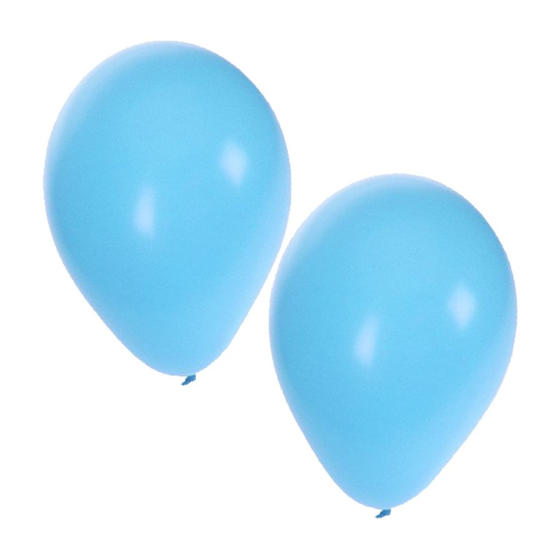 Bellatio Decorations ballonnen - 10x stuks - lichtblauw - 27 cm - verjaardag - feestartikelen -
