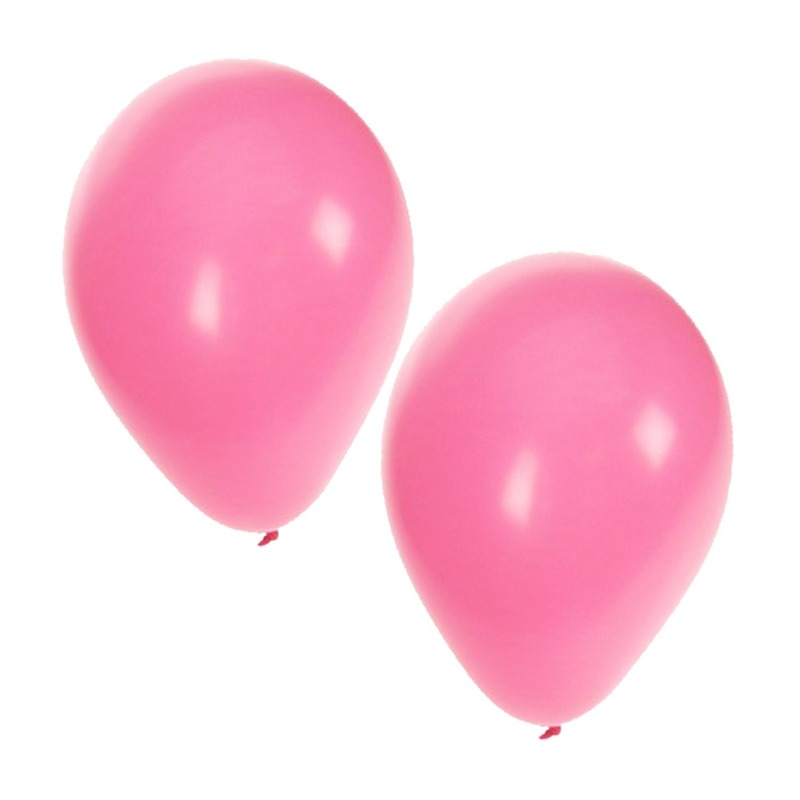 Bellatio Decorations ballonnen - 10x stuks - lichtroze - 27 cm - verjaardag - feestartikelen -
