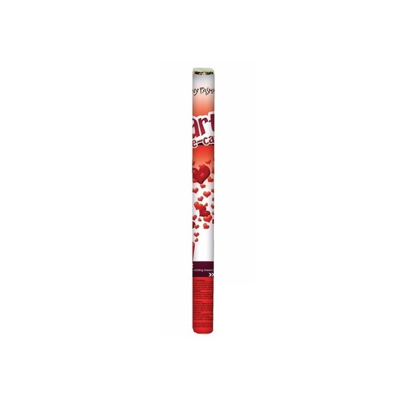 Confetti kanon hartjes en rozenblaadjes 60 cm -