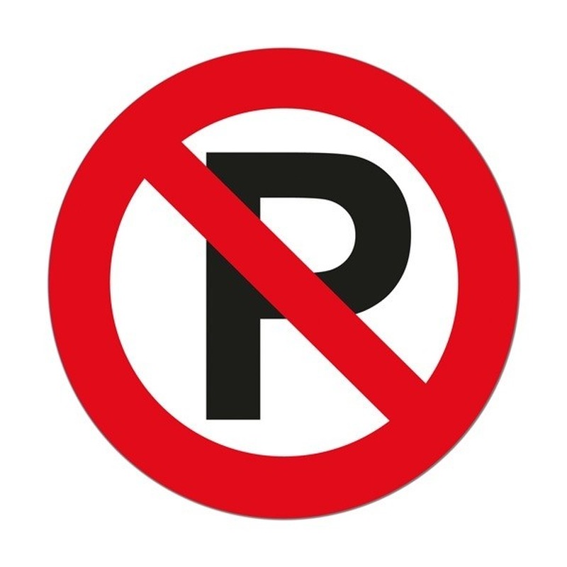 Sticker verboden te parkeren 14 cm -