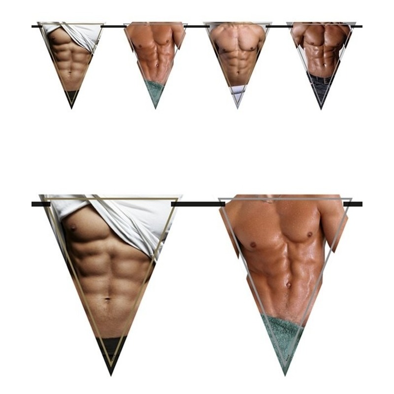 3x Vlaggenlijnen sexy torso 6 meter -