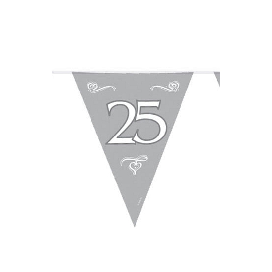 Zilveren Jubileum vlaggenlijnen 25 jaar thema 6 meters -