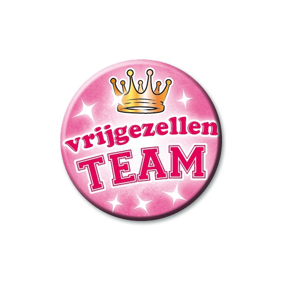 Roze vrijgezellen button -
