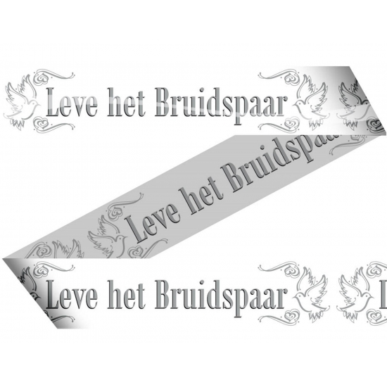 Bruiloft/huwelijk markeerlint/versiering 15 meter -