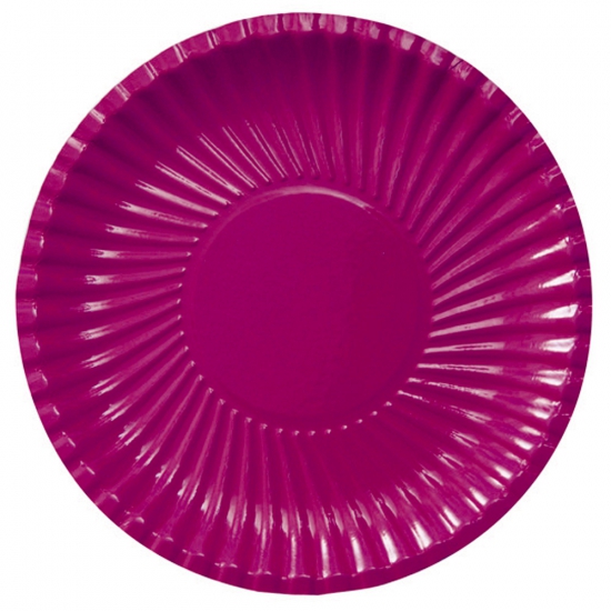 10x Grote kartonnen bordjes bordeaux 29 cm -