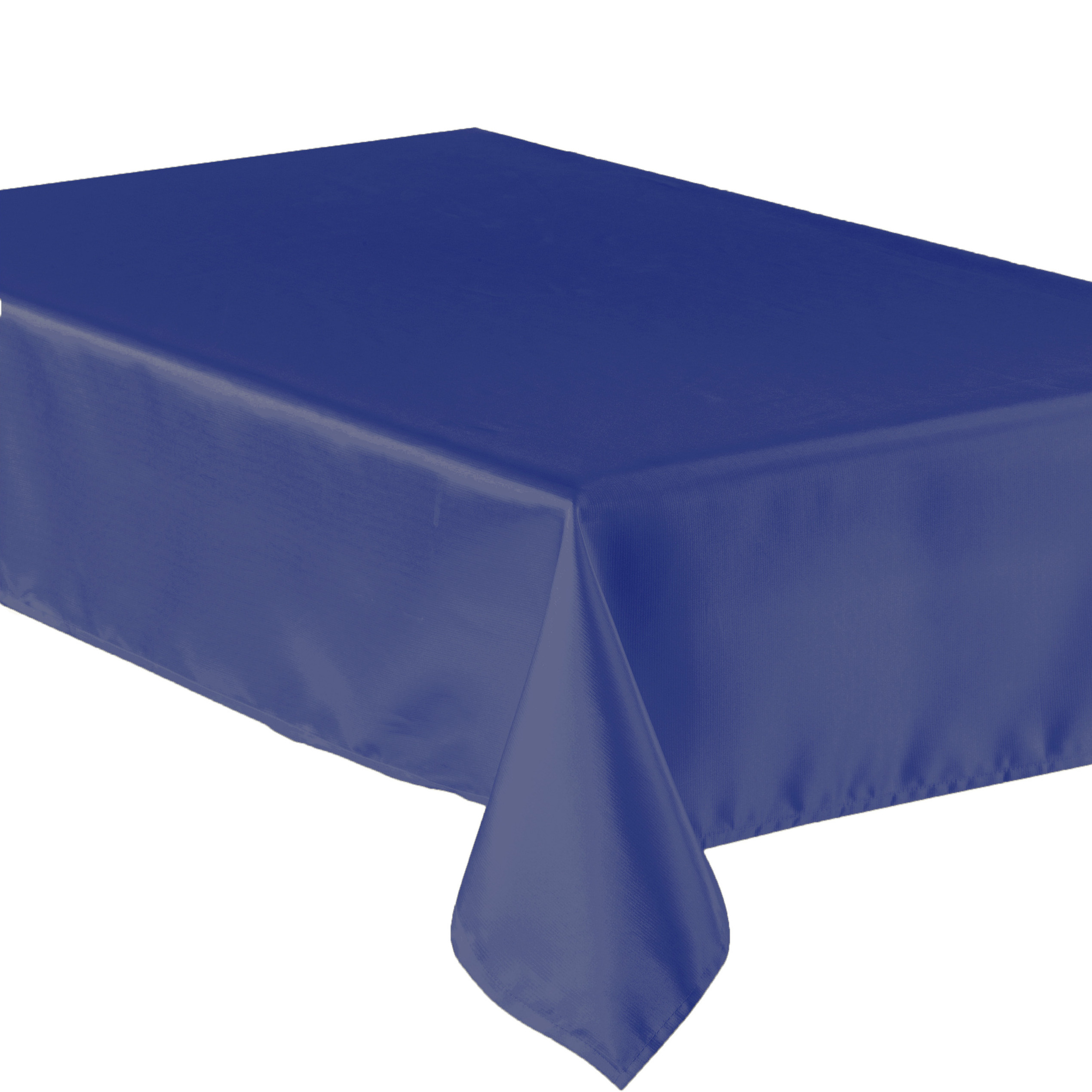 Duni Tafelkleed/tafellaken - herbruikbaar - donkerblauw - 138 x 220 cm - Dunisilk+ -