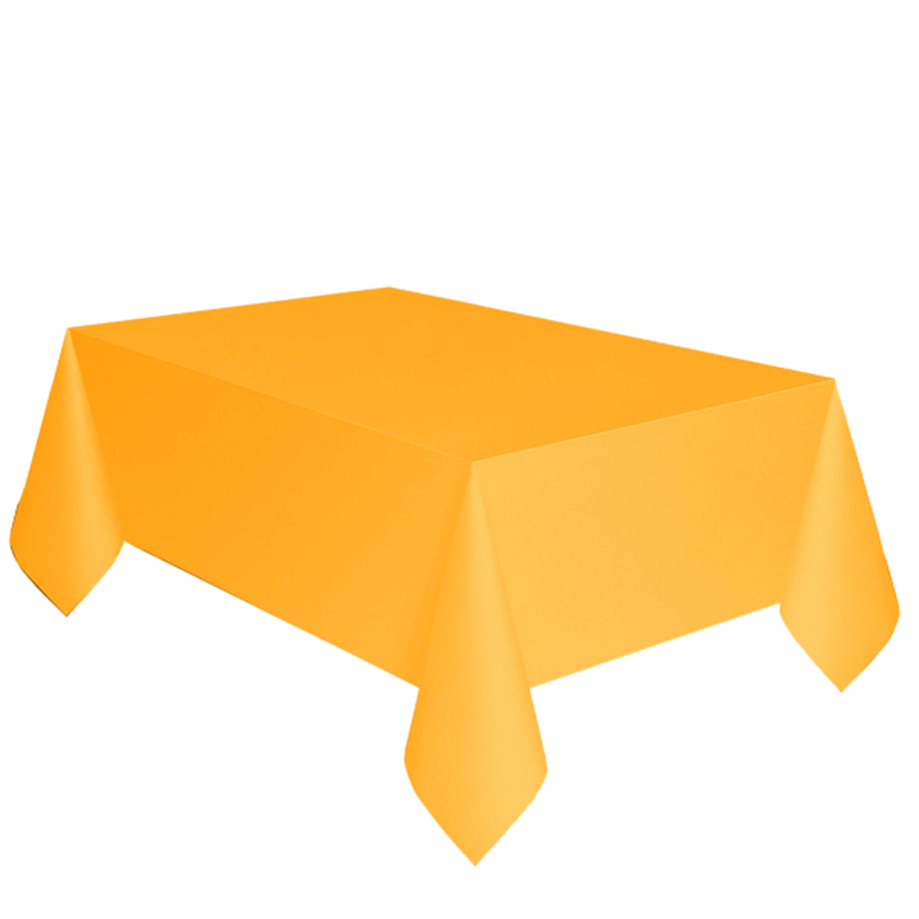 Verjaardag party tafelkleed - papier - geel - 137 x 274 cm - met waterafstotende finish -