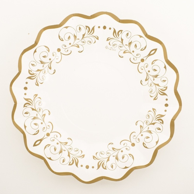 Luxe schaaltjes goud 24 cm -