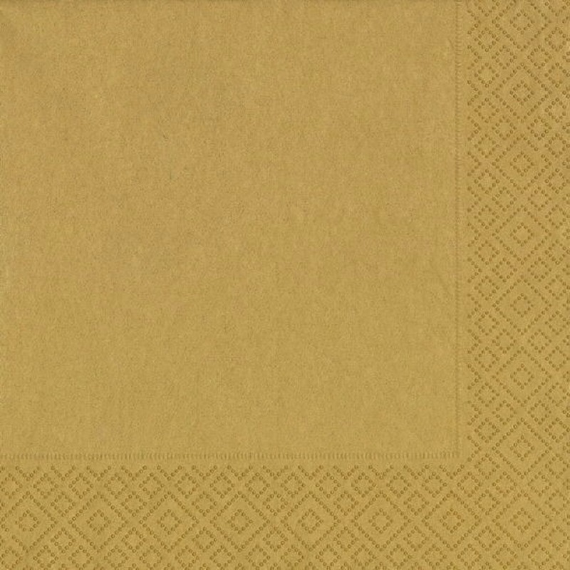 60x Gouden servetten 33 x 33 cm -