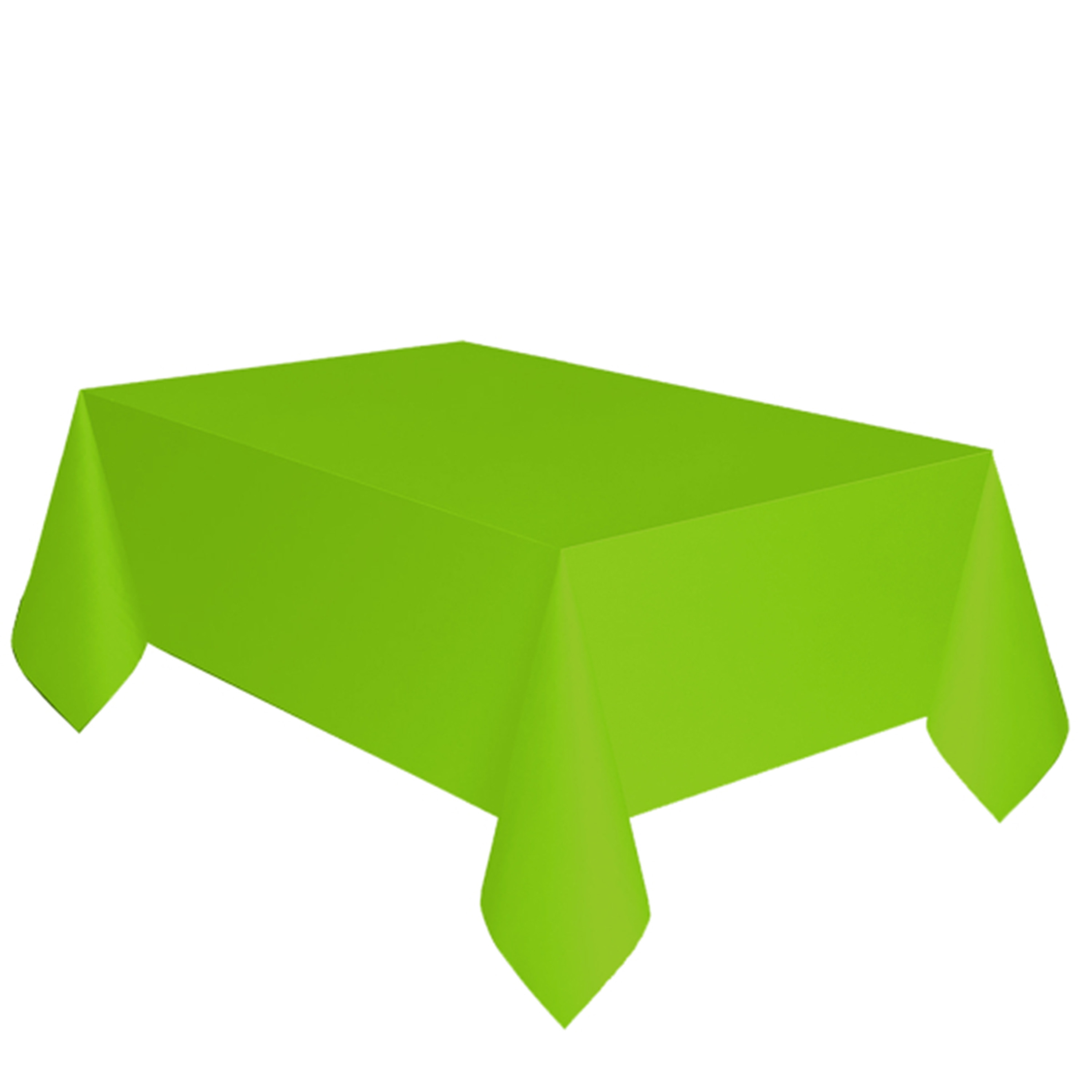Verjaardag party tafelkleed - papier - limegroen - 137 x 274 cm - met waterafstotende finish -