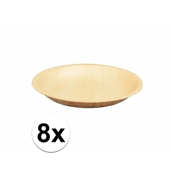 8x Wegwerp borden palmblad 18 cm -